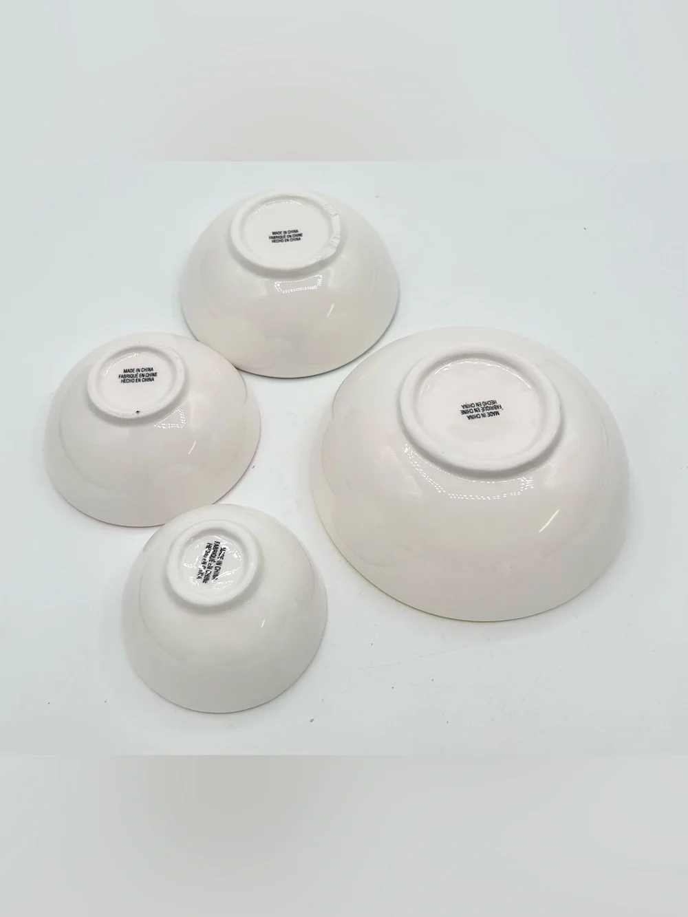 Fruit Themed Ceramic Nesting Measuring Cup Bowls Set of 4 New Damage